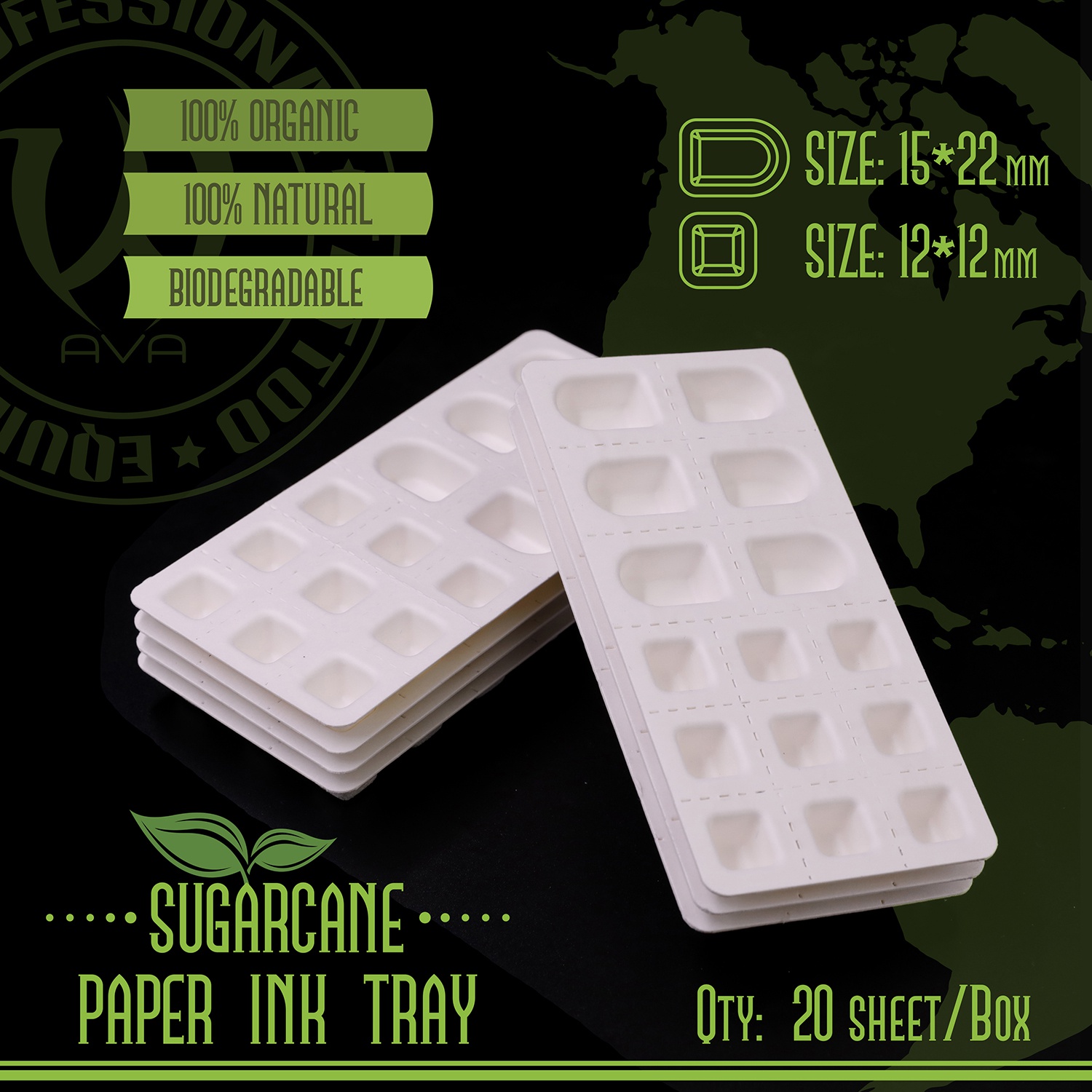 Sugarcane Paper ink tray 20pcs
